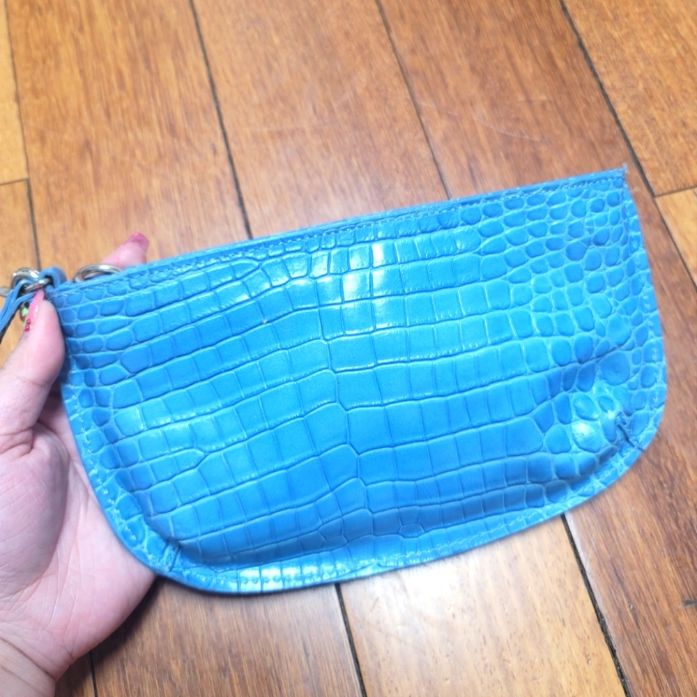 Talbots Crocodile Skin Embossed Wristlet/Pochette
